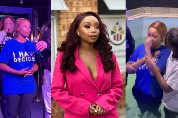 Candice Modiselle gets baptsied as she partners with Christ (Video)